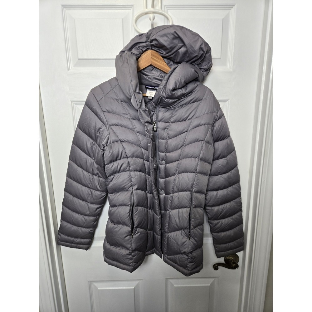 Patagonia Downtown Loft Hooded Puffer Down Jacket Grey Women's Size M